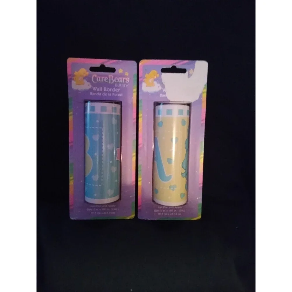 Care Bears VINTAGE Wallpaper Peel & Stick Border Nursery Decor Rare 2 Rolls